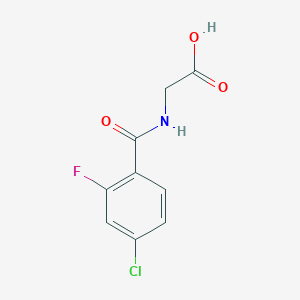 molecular formula C9H7ClFNO3 B3168224 [(4-Chloro-2-fluorobenzoyl)amino]acetic acid CAS No. 926271-97-8