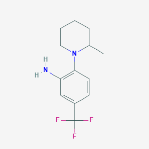 molecular formula C13H17F3N2 B3168230 2-(2-Methyl-1-piperidinyl)-5-(trifluoromethyl)-phenylamine CAS No. 926272-43-7