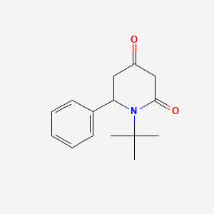 molecular formula C15H19NO2 B3168254 1-Tert-butyl-6-phenylpiperidine-2,4-dione CAS No. 92652-21-6