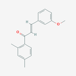 molecular formula C18H18O2 B3168257 (2E)-1-(2,4-Dimethylphenyl)-3-(3-methoxyphenyl)prop-2-en-1-one CAS No. 926537-15-7