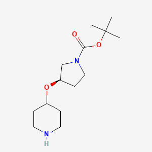 molecular formula C14H26N2O3 B3168276 tert-butyl (3R)-3-(piperidin-4-yloxy)pyrrolidine-1-carboxylate CAS No. 926906-41-4
