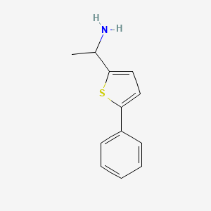 molecular formula C12H13NS B3168318 1-(5-Phenylthiophen-2-yl)ethanamine CAS No. 927802-47-9