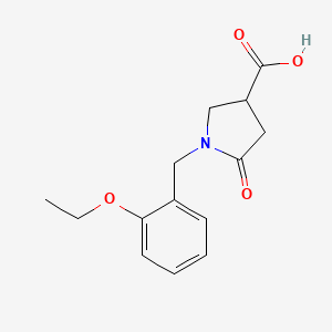 molecular formula C14H17NO4 B3168351 1-(2-Ethoxy-benzyl)-5-oxo-pyrrolidine-3-carboxylic acid CAS No. 927984-08-5