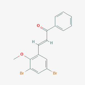 molecular formula C16H12Br2O2 B316836 3-(3,5-Dibromo-2-methoxyphenyl)-1-phenyl-2-propen-1-one 