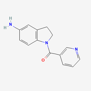 molecular formula C14H13N3O B3168367 1-(pyridine-3-carbonyl)-2,3-dihydro-1H-indol-5-amine CAS No. 927996-80-3