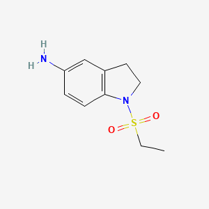 molecular formula C10H14N2O2S B3168374 1H-Indol-5-amine, 1-(ethylsulfonyl)-2,3-dihydro- CAS No. 927996-82-5