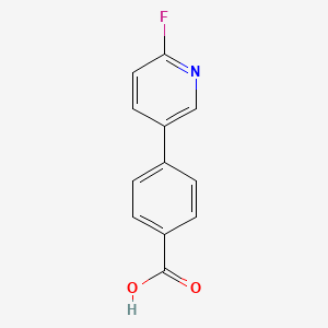 molecular formula C12H8FNO2 B3168389 4-(6-Fluoropyridin-3-yl)benzoic acid CAS No. 928658-24-6