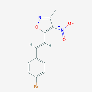 molecular formula C12H9BrN2O3 B316841 3-Methyl-4-nitro-5-(4-bromostyryl)isoxazole 