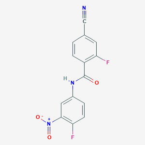 molecular formula C14H7F2N3O3 B316845 4-cyano-2-fluoro-N-(4-fluoro-3-nitrophenyl)benzamide 