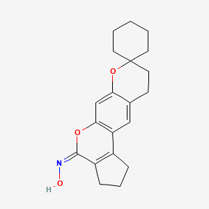 2',3',9',10'-tetrahydrospiro[cyclohexane-1,8'-cyclopenta[c]pyrano[3,2-g]chromen]-4'(1'H)-one oxime