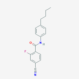molecular formula C18H17FN2O B316848 N-(4-butylphenyl)-4-cyano-2-fluorobenzamide 