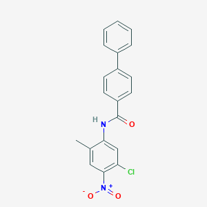 molecular formula C20H15ClN2O3 B316851 N-(5-chloro-2-methyl-4-nitrophenyl)biphenyl-4-carboxamide 
