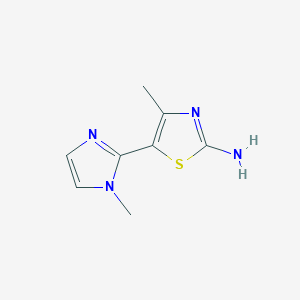 molecular formula C8H10N4S B3168510 4-methyl-5-(1-methyl-1H-imidazol-2-yl)-1,3-thiazol-2-amine CAS No. 929975-79-1