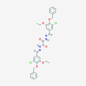 molecular formula C34H32Cl2N4O6 B316858 N'~1~,N'~2~-bis[4-(benzyloxy)-3-chloro-5-ethoxybenzylidene]ethanedihydrazide 
