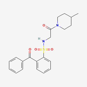 1-({[(2-Benzoylphenyl)sulfonyl]amino}acetyl)-4-methylpiperidine