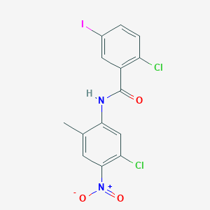 2-chloro-N-(5-chloro-2-methyl-4-nitrophenyl)-5-iodobenzamide