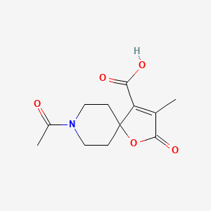 8-Acetyl-3-methyl-2-oxo-1-oxa-8-azaspiro[4.5]dec-3-ene-4-carboxylic acid