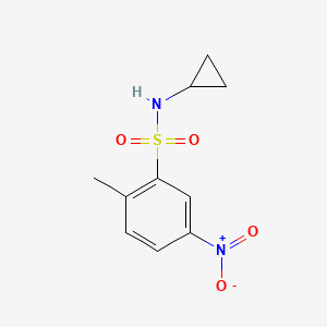molecular formula C10H12N2O4S B3168644 N-cyclopropyl-2-methyl-5-nitrobenzene-1-sulfonamide CAS No. 931882-97-2