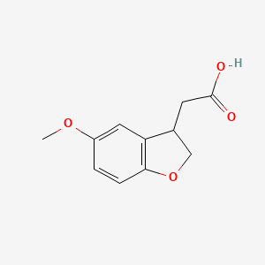 molecular formula C11H12O4 B3168648 5-Methoxy-2,3-dihydro-1-benzofuran-3-acetic acid CAS No. 93198-71-1