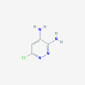 molecular formula C4H5ClN4 B3168661 6-Chloropyridazine-3,4-diamine CAS No. 932-50-3