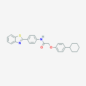 molecular formula C27H26N2O2S B316867 N-[4-(1,3-benzothiazol-2-yl)phenyl]-2-(4-cyclohexylphenoxy)acetamide 