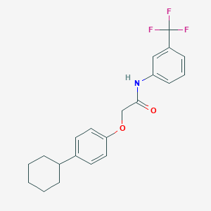 molecular formula C21H22F3NO2 B316870 2-(4-cyclohexylphenoxy)-N-[3-(trifluoromethyl)phenyl]acetamide 