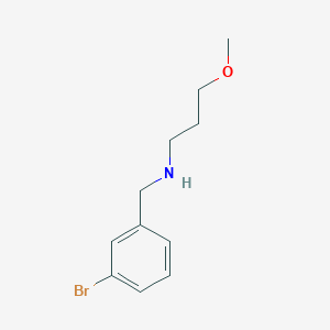 molecular formula C11H16BrNO B3168707 [(3-Bromophenyl)methyl](3-methoxypropyl)amine CAS No. 932260-86-1