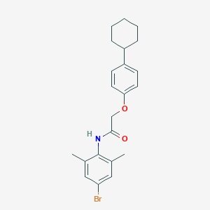 molecular formula C22H26BrNO2 B316872 N-(4-bromo-2,6-dimethylphenyl)-2-(4-cyclohexylphenoxy)acetamide 