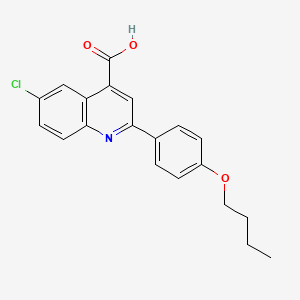 molecular formula C20H18ClNO3 B3168738 2-(4-Butoxyphenyl)-6-chloroquinoline-4-carboxylic acid CAS No. 932841-41-3