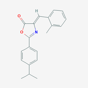 molecular formula C20H19NO2 B316876 2-(4-isopropylphenyl)-4-(2-methylbenzylidene)-1,3-oxazol-5(4H)-one 