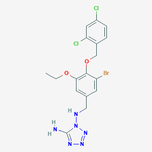 molecular formula C17H17BrCl2N6O2 B316884 N-(5-amino-1H-tetraazol-1-yl)-N-{3-bromo-4-[(2,4-dichlorobenzyl)oxy]-5-ethoxybenzyl}amine 