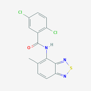 molecular formula C14H9Cl2N3OS B316889 2,5-dichloro-N-(5-methyl-2,1,3-benzothiadiazol-4-yl)benzamide 