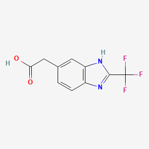 molecular formula C10H7F3N2O2 B3168905 1H-Benzimidazole-6-acetic acid, 2-(trifluoromethyl)- CAS No. 933694-23-6