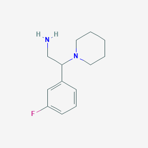 molecular formula C13H19FN2 B3168928 2-(3-Fluoro-phenyl)-2-piperidin-1-YL-ethylamine CAS No. 933706-87-7