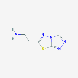 molecular formula C5H7N5S B3168953 2-{[1,2,4]Triazolo[3,4-b][1,3,4]thiadiazol-6-yl}ethan-1-amine CAS No. 933723-15-0