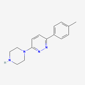 molecular formula C15H18N4 B3168960 3-(4-Methylphenyl)-6-(piperazin-1-yl)pyridazine CAS No. 933723-91-2