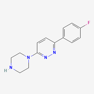 molecular formula C14H15FN4 B3168967 3-(4-氟苯基)-6-哌嗪-1-基哒嗪 CAS No. 933725-19-0