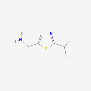 molecular formula C7H12N2S B3168990 (2-Isopropylthiazol-5-yl)methanamine CAS No. 933734-30-6