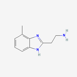 molecular formula C10H13N3 B3168995 2-(4-甲基-1H-苯并咪唑-2-基)乙胺 CAS No. 933734-72-6