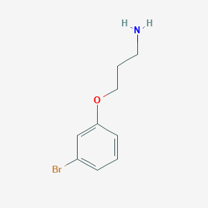 molecular formula C9H12BrNO B3169001 3-(3-Bromophenoxy)propan-1-amine CAS No. 933736-86-8