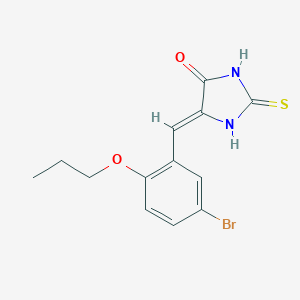 molecular formula C13H13BrN2O2S B316901 (5Z)-5-[(5-bromo-2-propoxyphenyl)methylidene]-2-sulfanylideneimidazolidin-4-one 