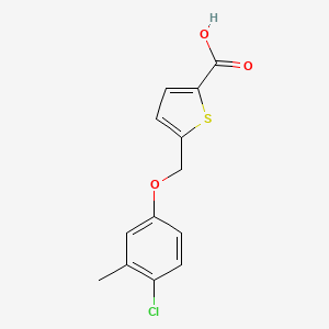 molecular formula C13H11ClO3S B3169036 5-[(4-氯-3-甲基苯氧基)甲基]噻吩-2-羧酸 CAS No. 934080-73-6