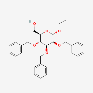 molecular formula C30H34O6 B3169078 ((2R,3R,4S,5S,6S)-6-(Allyloxy)-3,4,5-tris(benzyloxy)tetrahydro-2H-pyran-2-yl)methanol CAS No. 93451-42-4