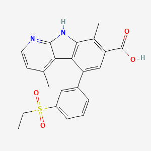 5-(3-(ethylsulfonyl)phenyl)-4,8-dimethyl-9H-pyrido[2,3-b]indole-7-carboxylic acid