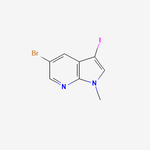 molecular formula C8H6BrIN2 B3169091 1H-Pyrrolo[2,3-b]pyridine, 5-bromo-3-iodo-1-methyl- CAS No. 934568-22-6