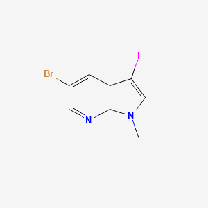 molecular formula C8H6BrIN2 B3169091 5-bromo-3-iodo-1-methyl-1H-pyrrolo[2,3-b]pyridine CAS No. 934568-22-6