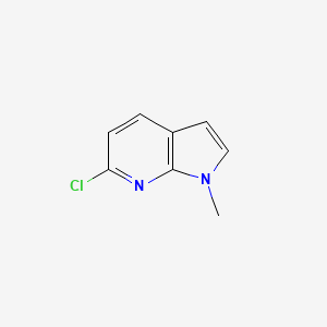 molecular formula C8H7ClN2 B3169096 6-chloro-1-methyl-1H-pyrrolo[2,3-b]pyridine CAS No. 934568-25-9