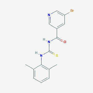 molecular formula C15H14BrN3OS B316912 N-[(5-bromo-3-pyridinyl)carbonyl]-N'-(2,6-dimethylphenyl)thiourea 