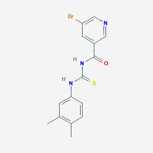 molecular formula C15H14BrN3OS B316914 N-[(5-bromo-3-pyridinyl)carbonyl]-N'-(3,4-dimethylphenyl)thiourea 