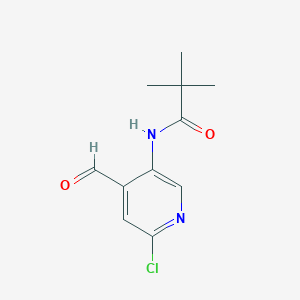 molecular formula C11H13ClN2O2 B3169149 N-(6-chloro-4-formylpyridin-3-yl)pivalamide CAS No. 93493-66-4